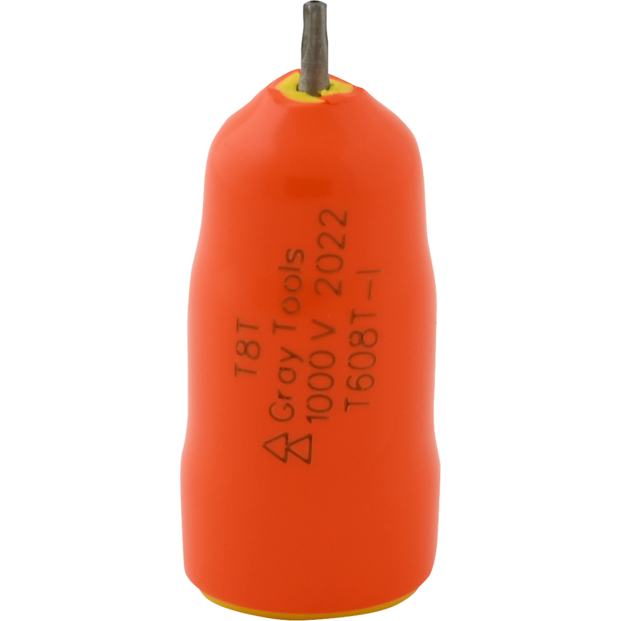 Gray Tools, T8T X 3/8in. Drive Torx-T. 1000V Insulated Socket, Drive Size 3/8 in, Model# T608T-I